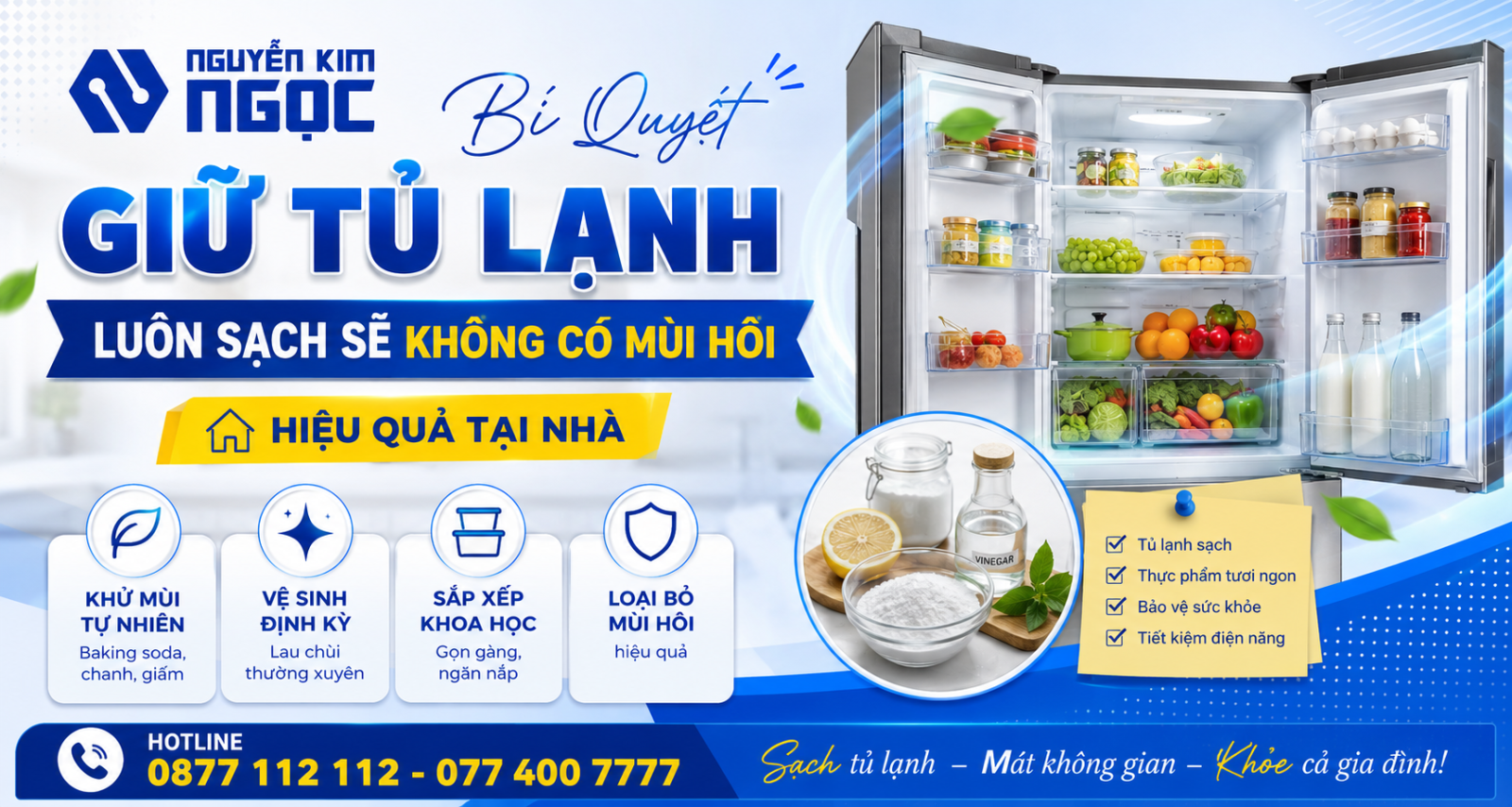 Bí Quyết Giữ Tủ Lạnh Luôn Sạch Sẽ