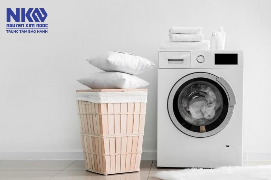 sấy gối bằng máy sấy