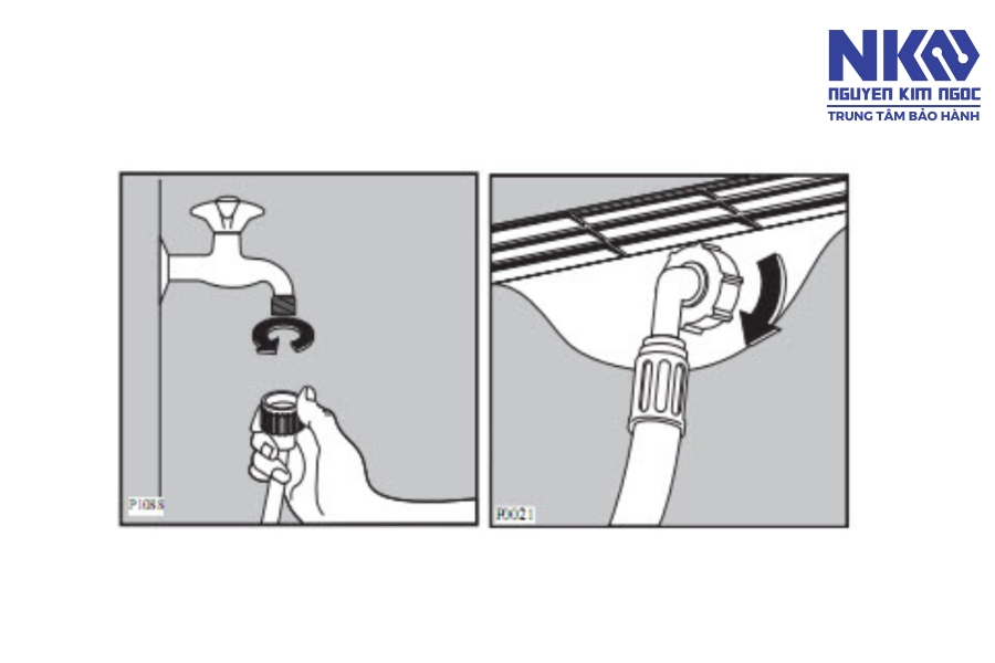 Thiết đặt máy, lắp ráp máy giặt ban đầu