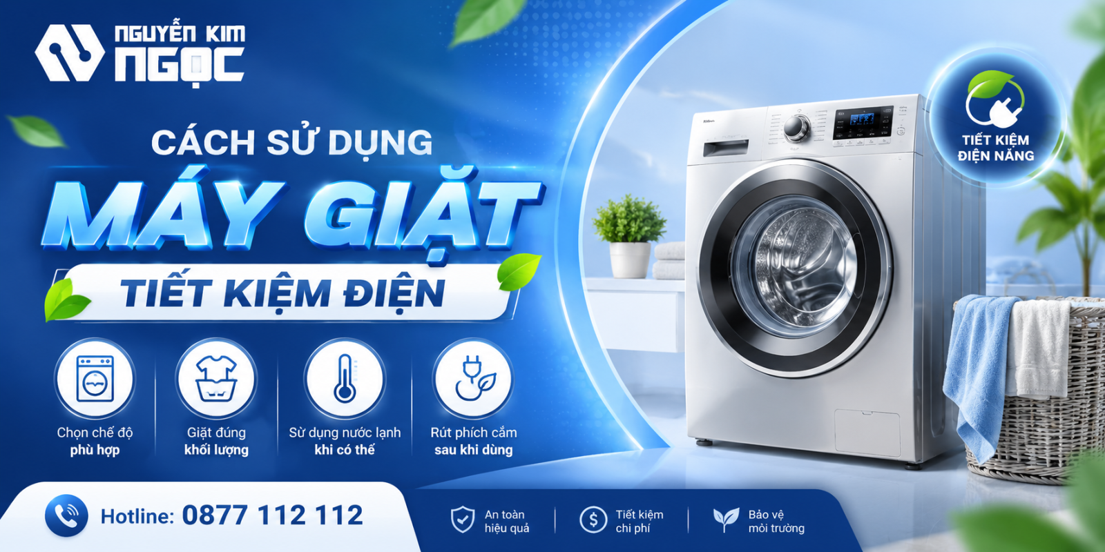Cách Sử Dụng Máy Giặt Tiết Kiệm Điện