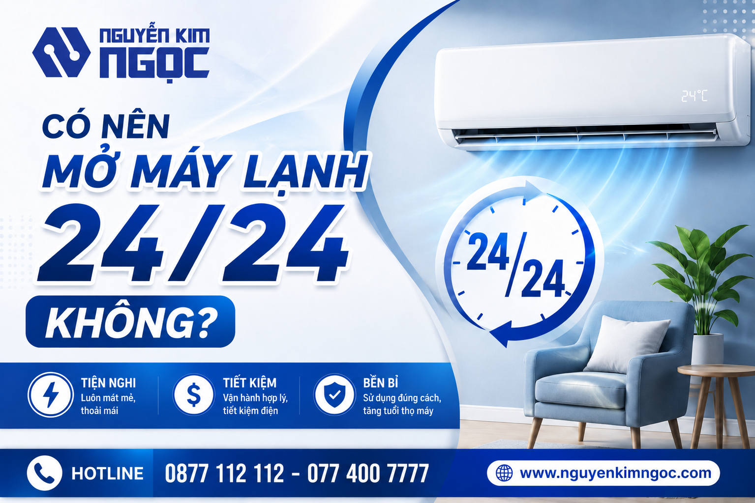 Có Nên Mở Máy Lạnh 24/24 Không?
