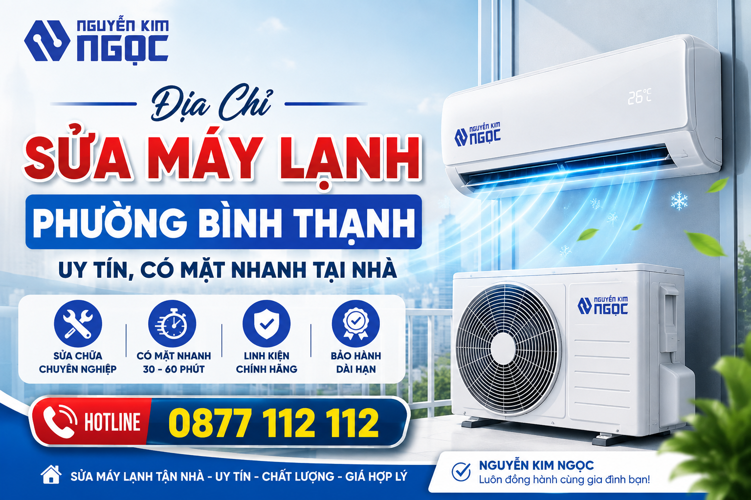 Địa Chỉ Sửa Máy Lạnh Phường Bình Thạnh Uy Tín, Có Mặt Nhanh Tại Nhà