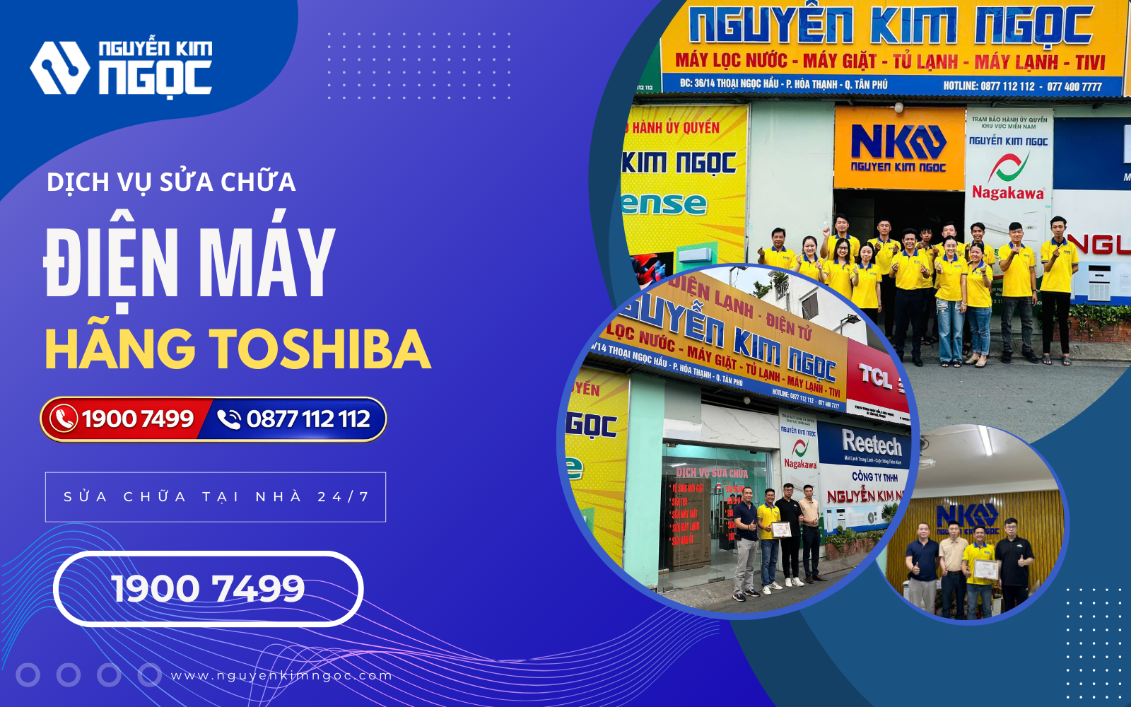 Dịch vụ sửa chữa điện máy Toshiba tại nhà