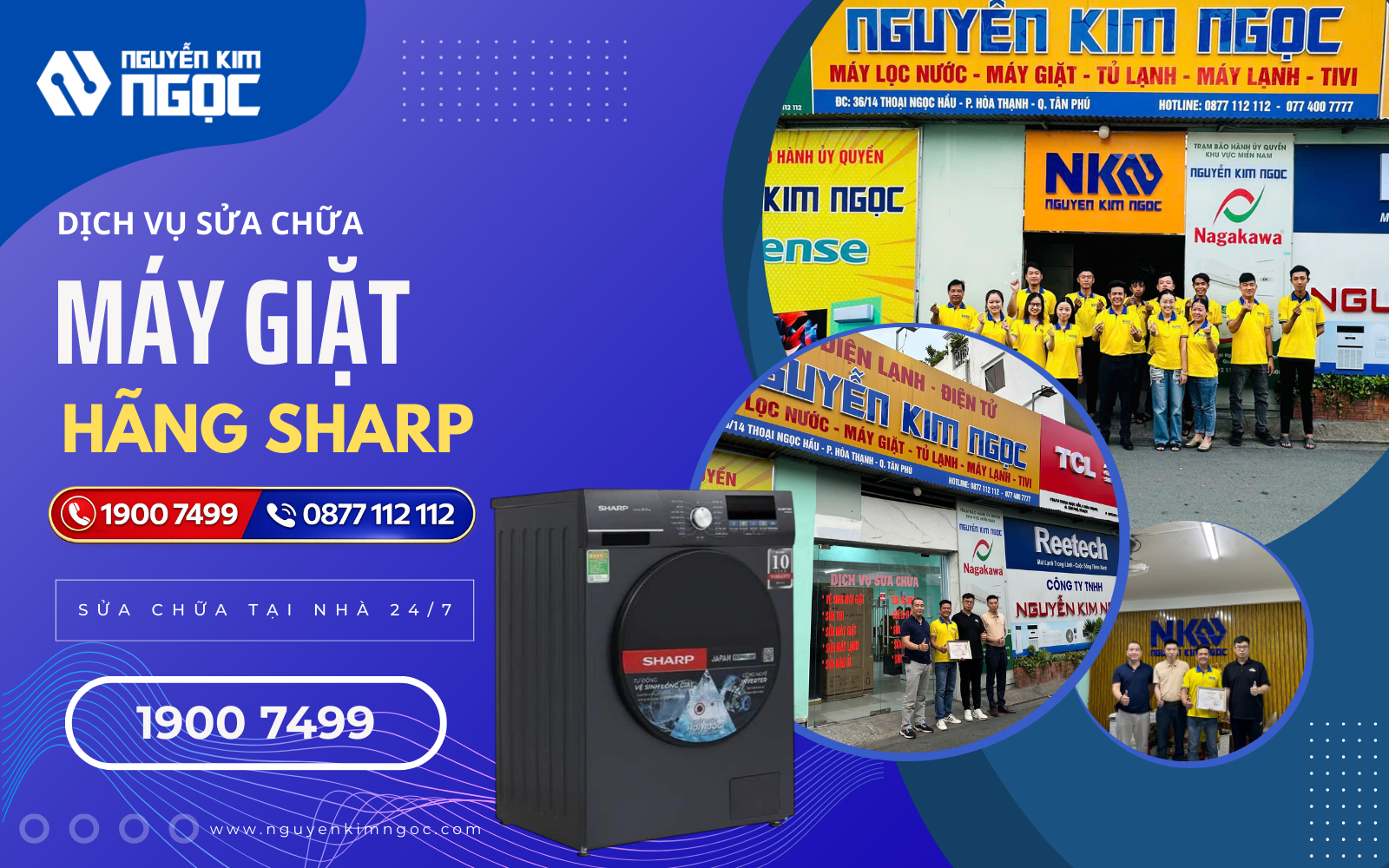 Dịch vụ sửa máy giặt sharp tại nhà