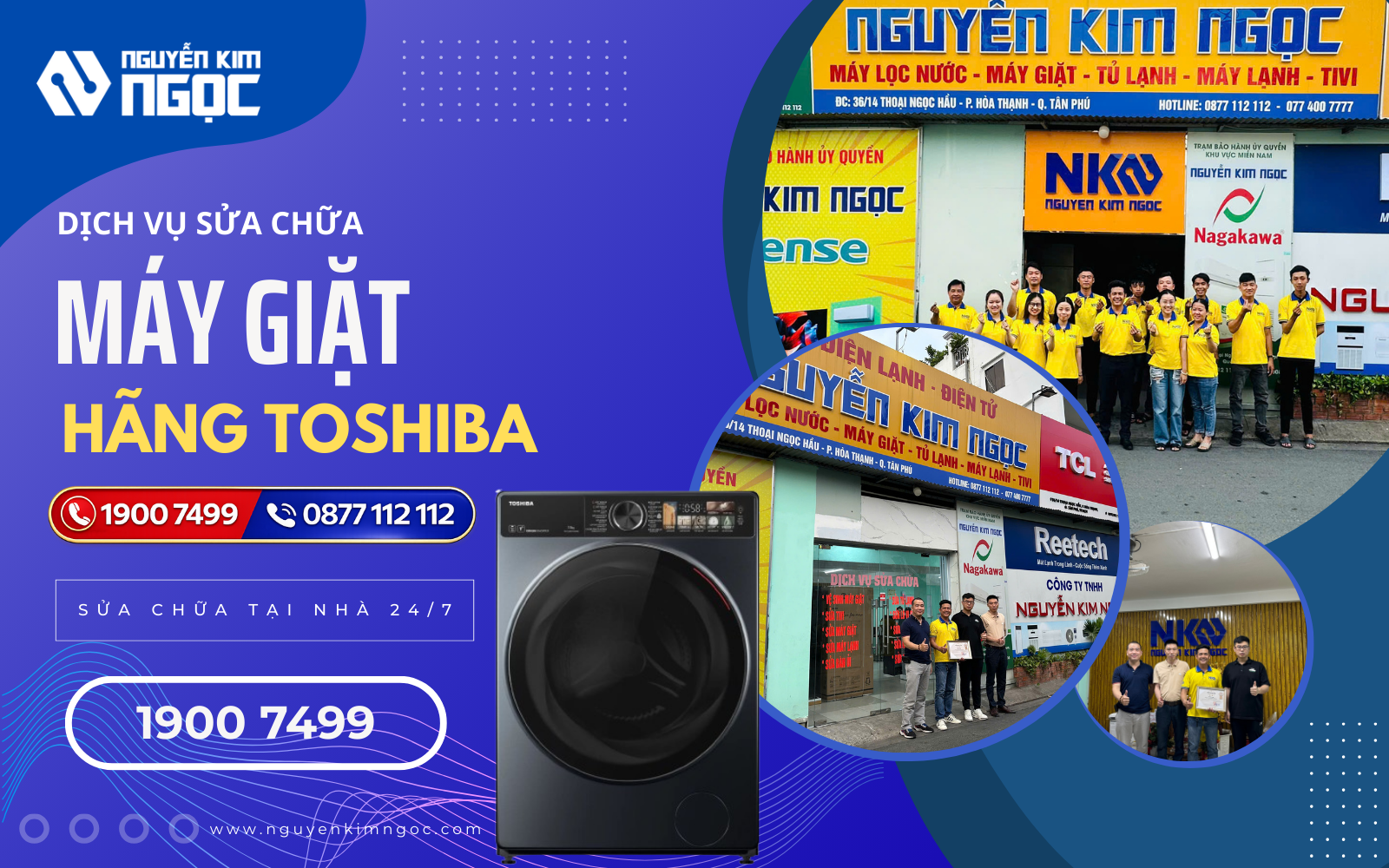 Dịch vụ sửa chữa máy giặt Toshiba