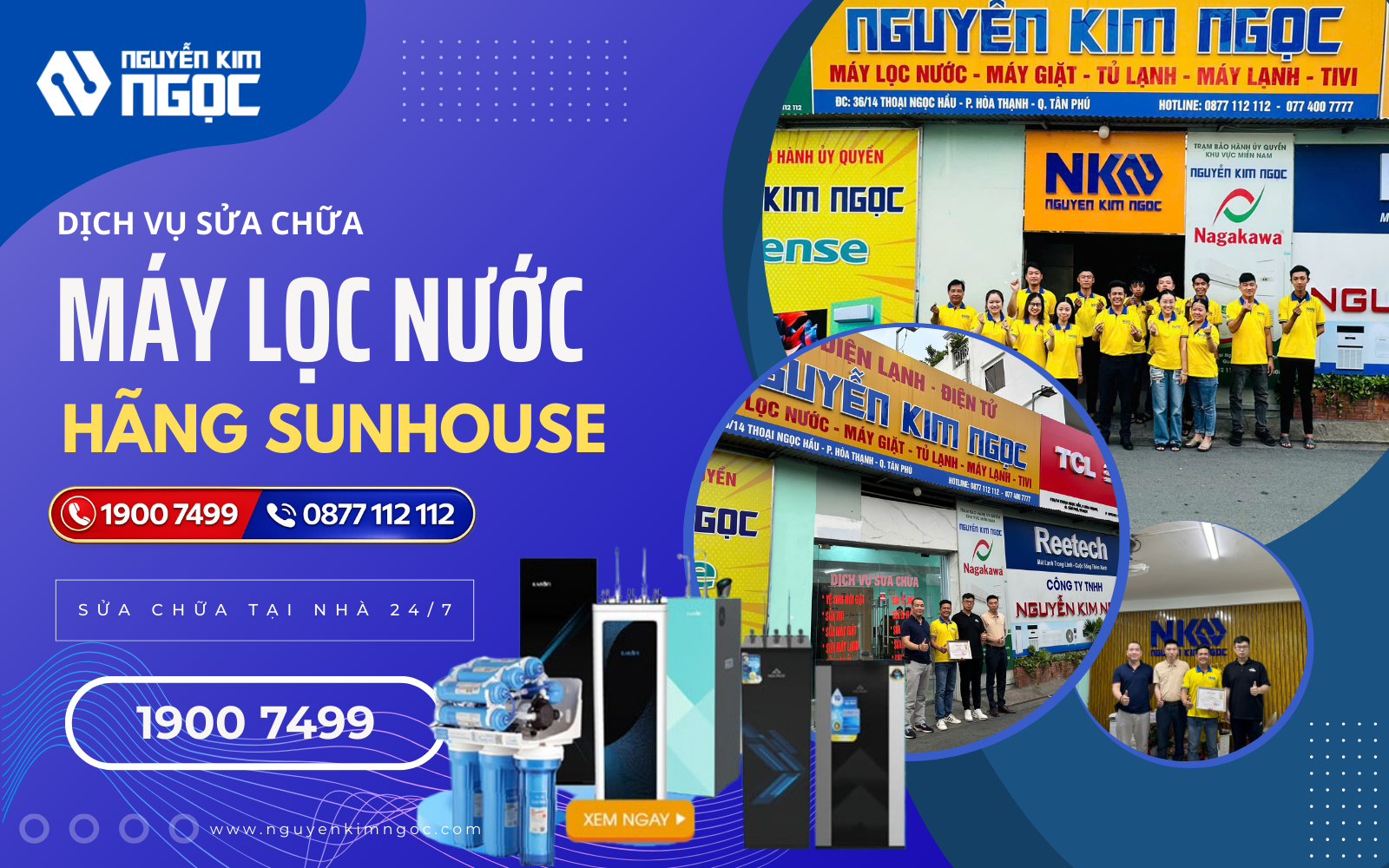 Dịch vụ sửa chữa máy lọc nước Sunhouse