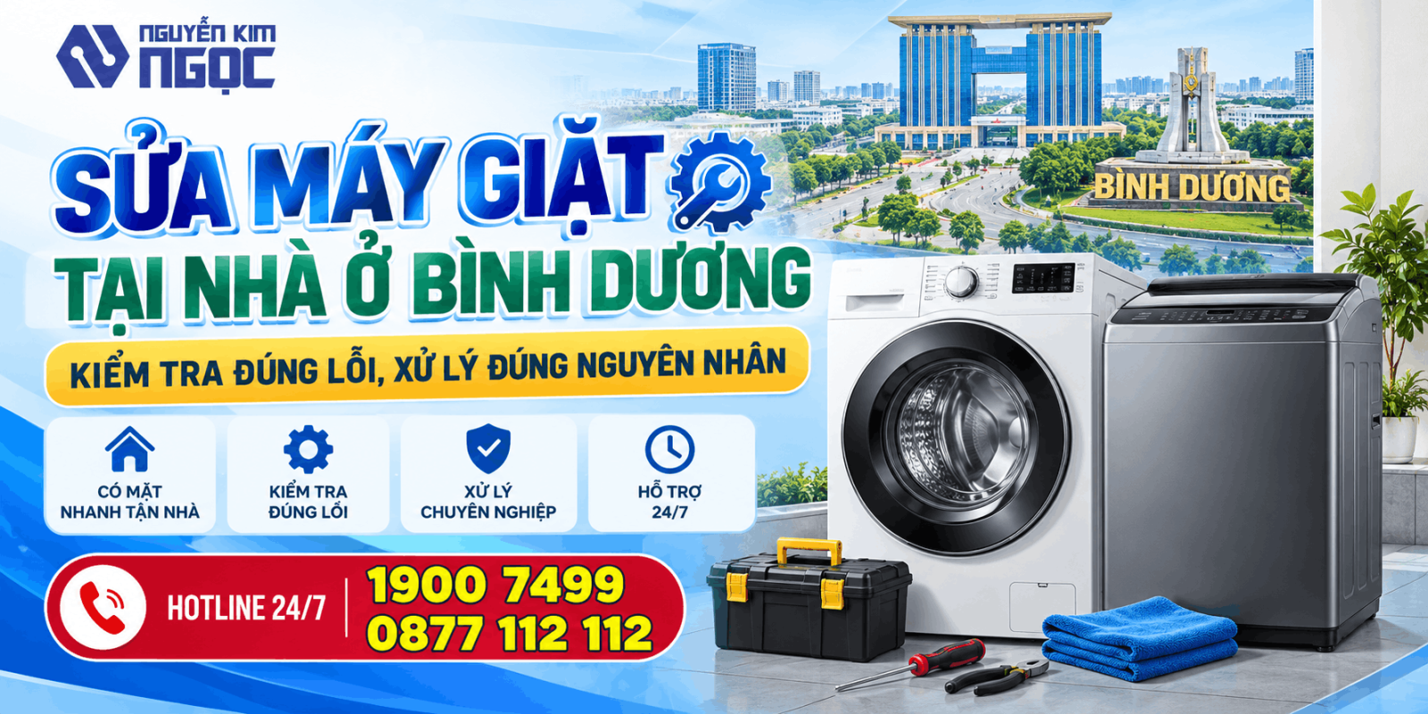 Dịch Vụ Sửa Máy Giặt Tại Nhà Tại Bình Dương