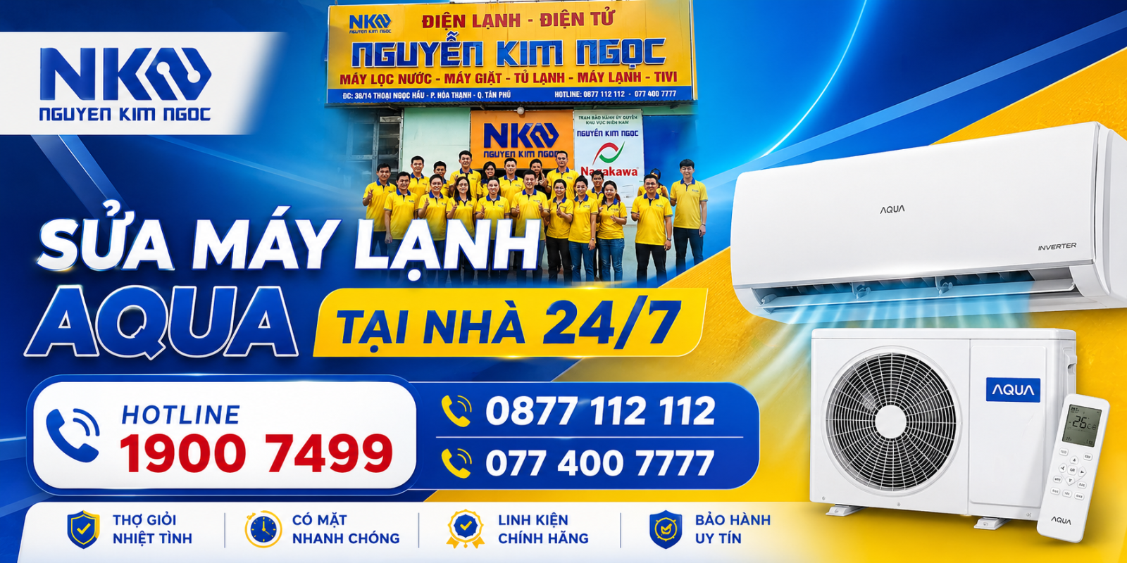 Dịch vụ sửa máy lạnh Aqua tại nhà
