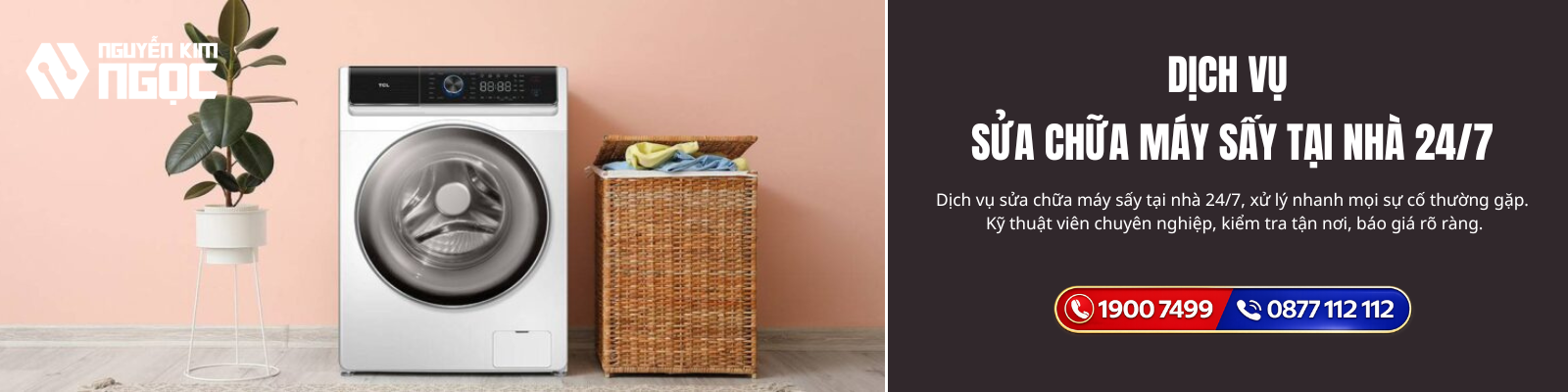 Dịch vụ sửa chữa máy sấy quần áo tại nhà