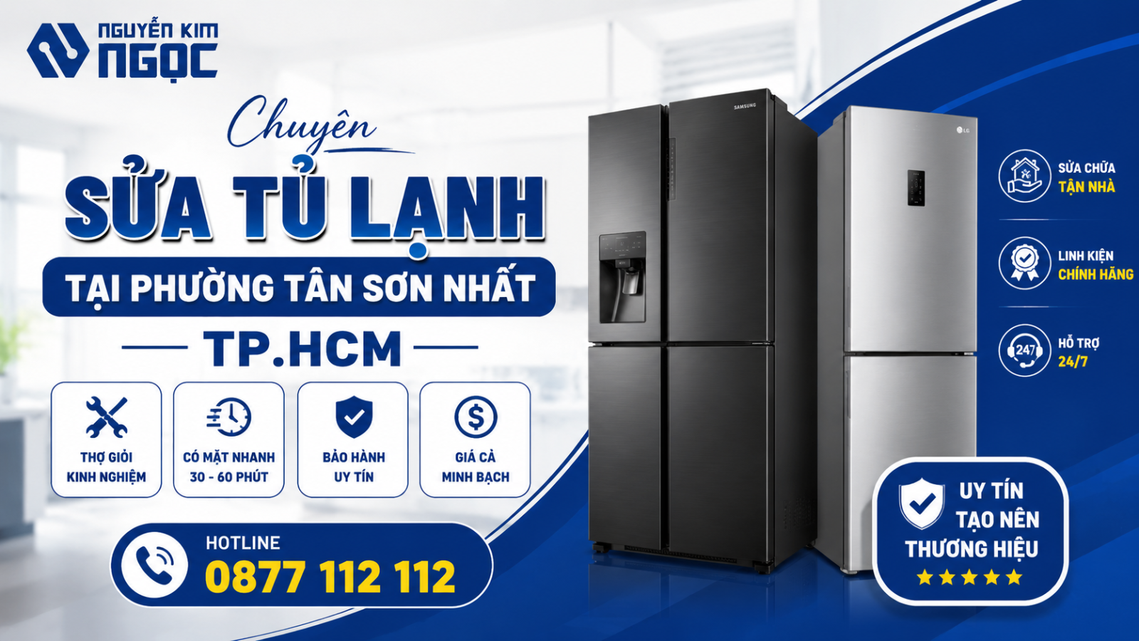 Dịch Vụ Sửa Tủ Lạnh Phường Tân Sơn Nhất TP.HCM Uy Tín