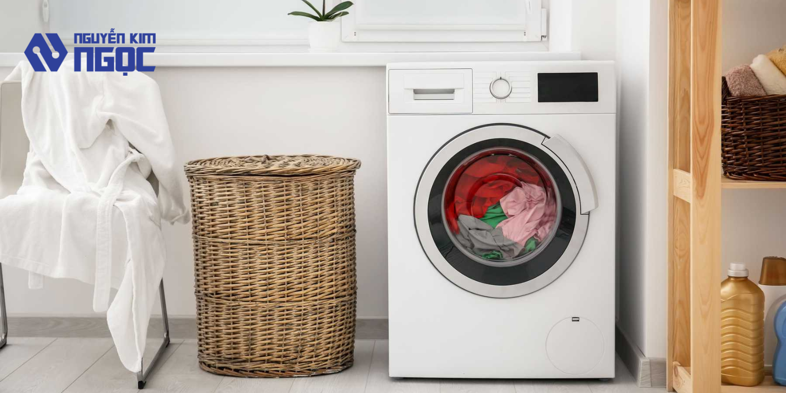Máy giặt rung lắc mạnh khi vắt