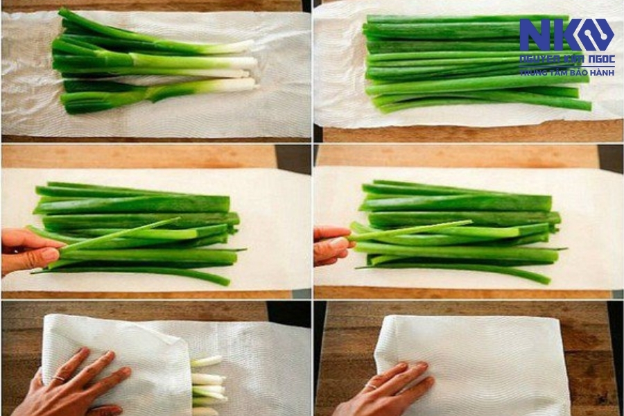 Làm khô rau trước khi cho vào tủ lạnh