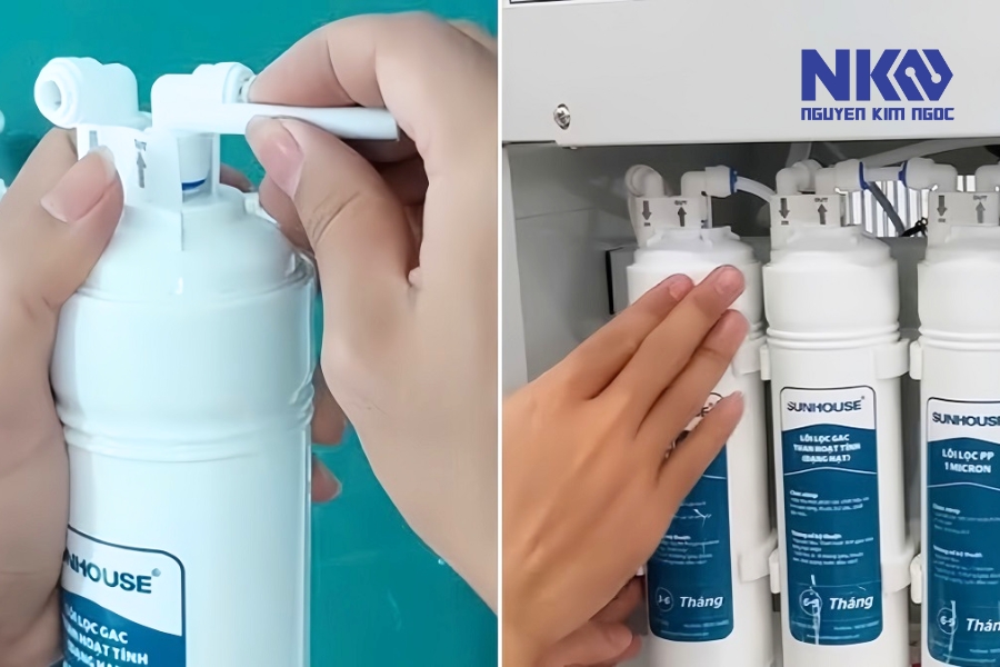 Các bước thay lõi lọc nước Sunhouse đơn giản tại nhà