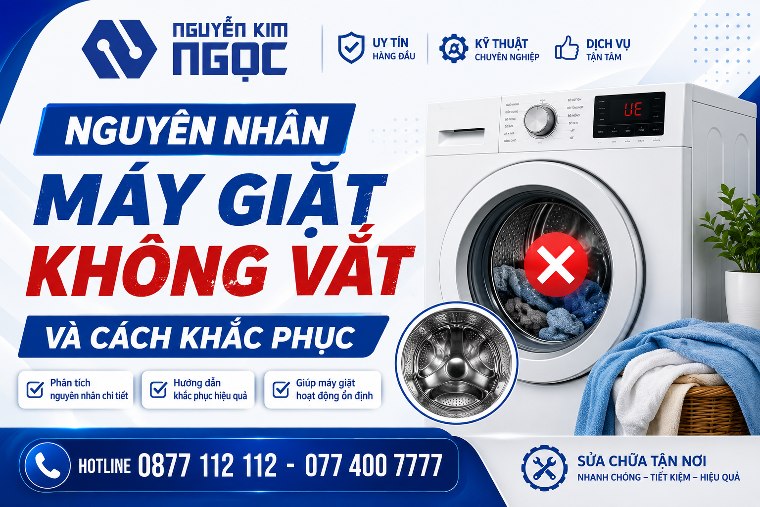 Nguyên Nhân Máy Giặt Không Vắt Và Cách Khắc Phục