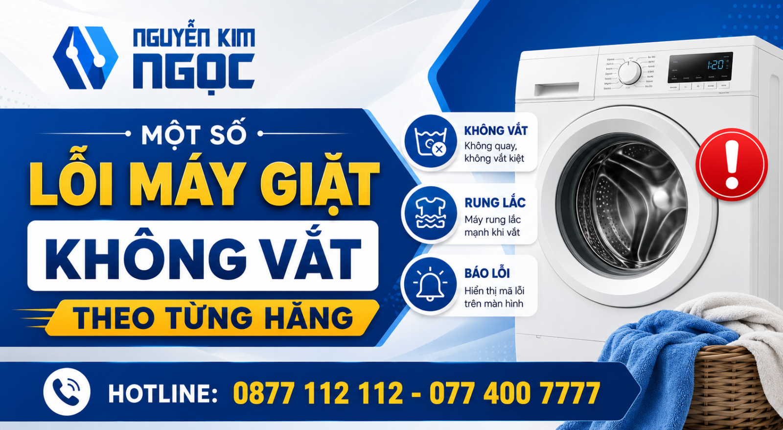 Một Số Lỗi Máy Giặt Không Vắt Theo Từng Hãng