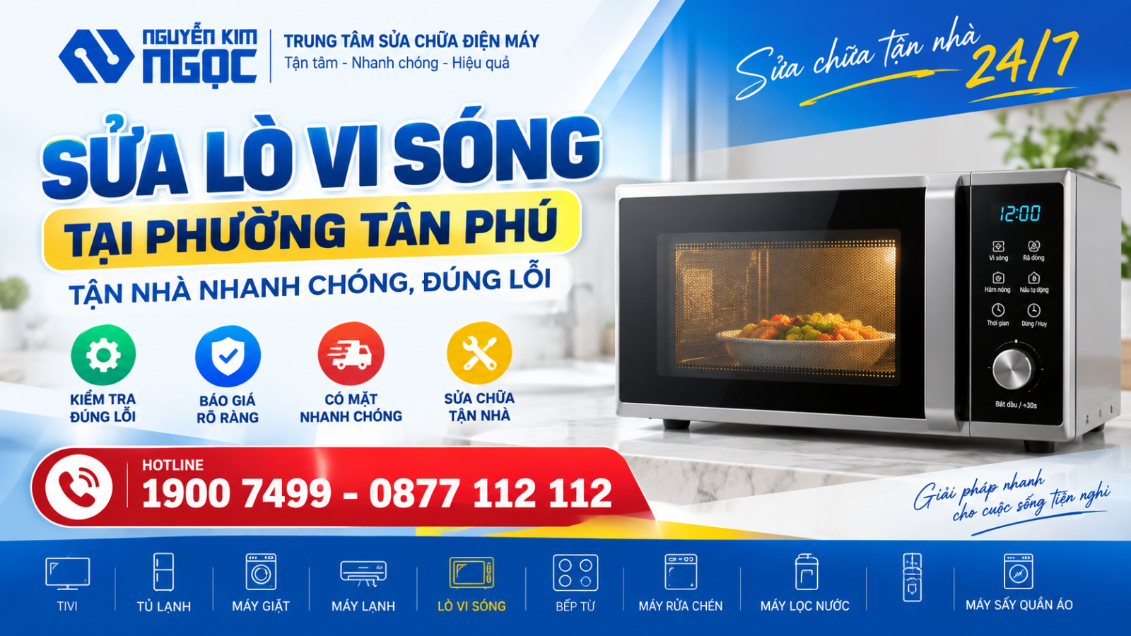 Sửa lò vi sóng tại Phường Tân Phú