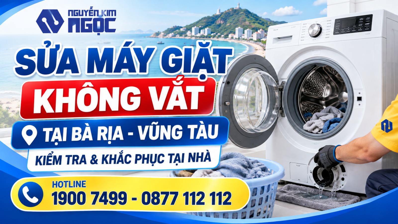 Sửa Máy Giặt Không Vắt Tại Bà Rịa - Vũng Tàu