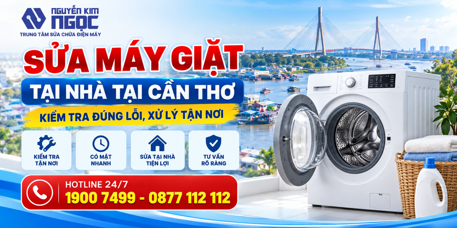 Sửa Máy Giặt Tại Nhà Cần Thơ - Nguyễn Kim Ngọc