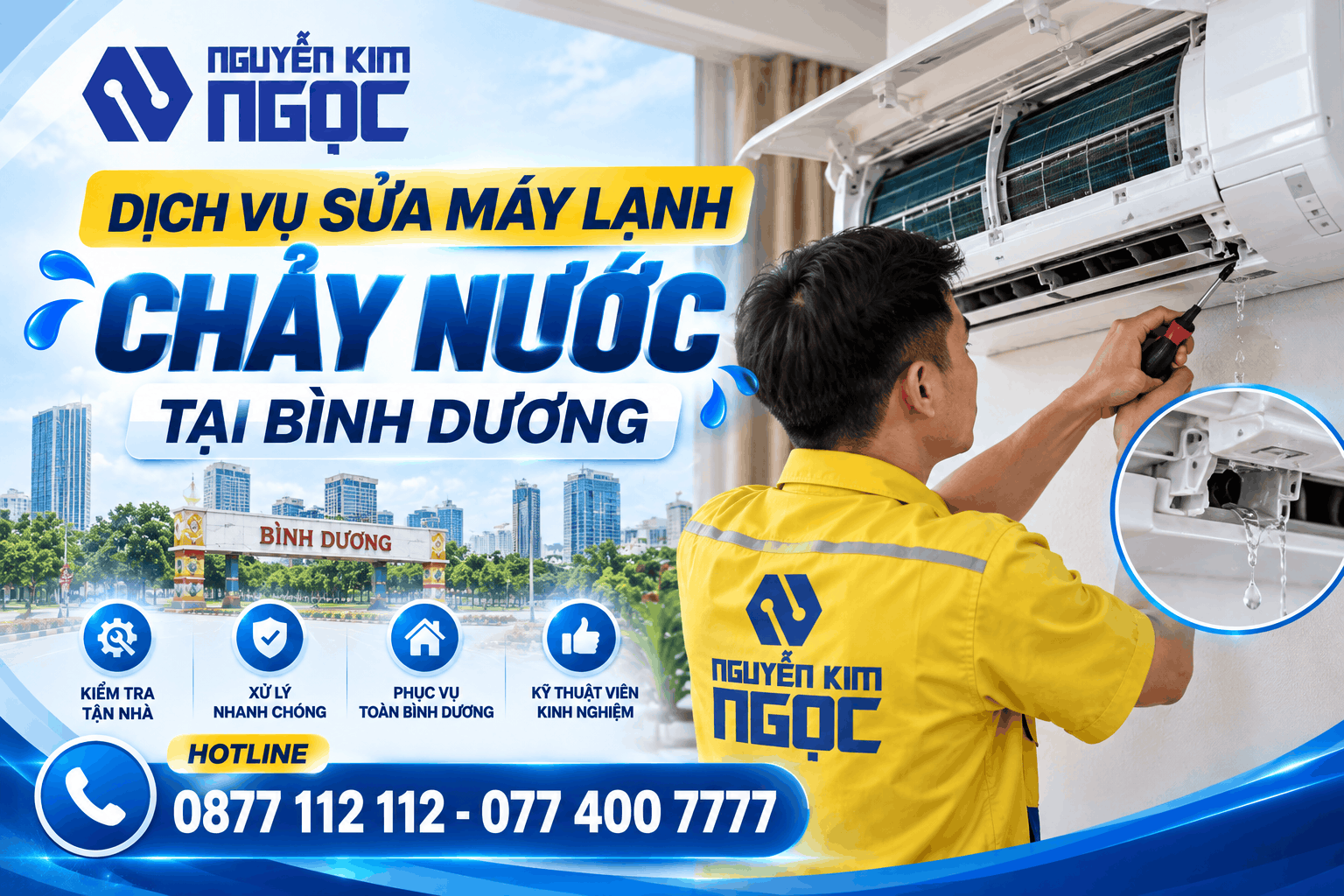 Dịch Vụ Sửa Máy Lạnh Chảy Nước Tại Bình Dương – Nguyễn Kim Ngọc