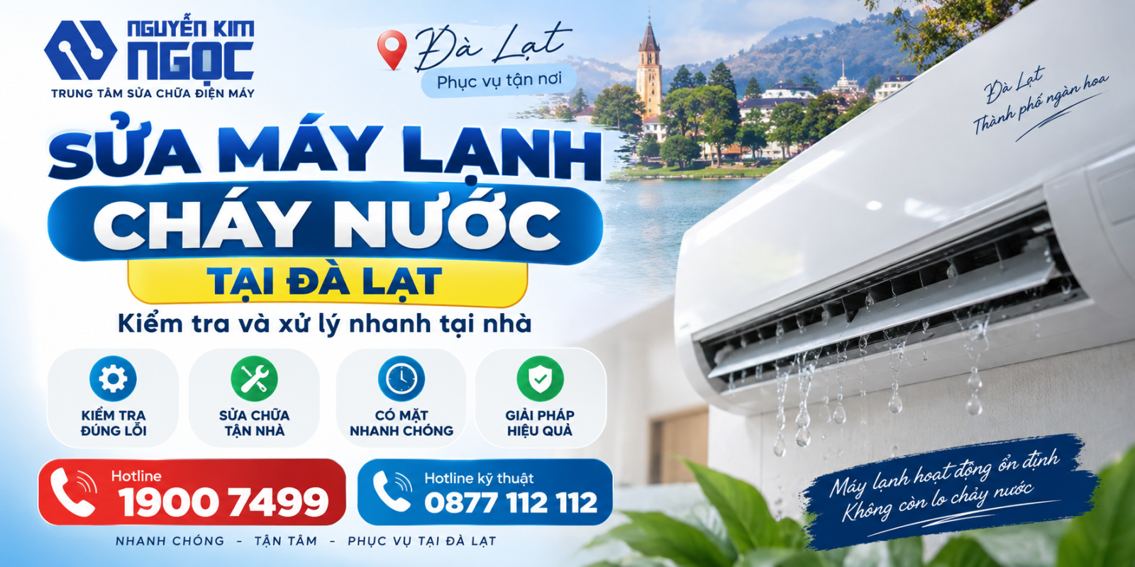 Sửa máy lạnh chảy nước tại Đà Lạt – Kiểm tra nhanh