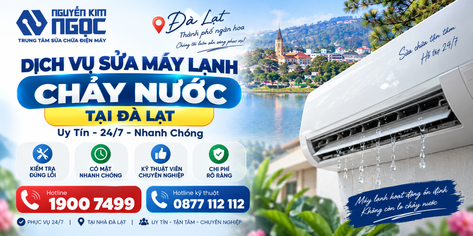 Sửa máy lạnh chảy nước tại Đà Lạt – Kiểm tra nhanh