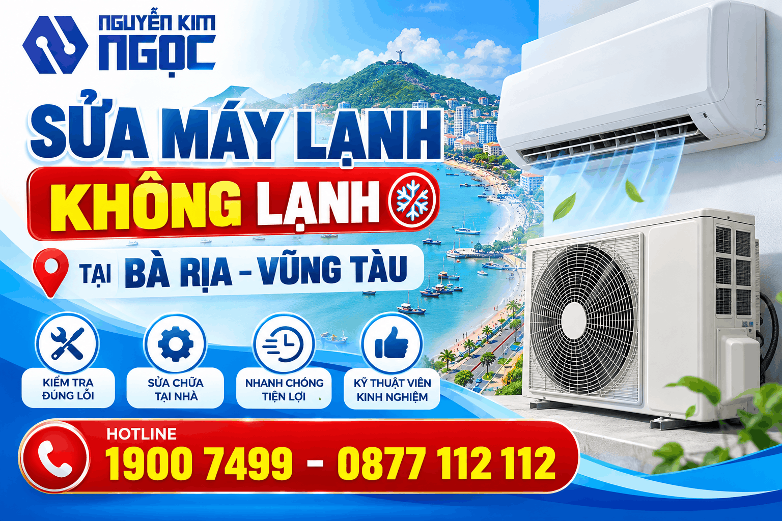 Sửa Máy Lạnh Không Lạnh Tại Bà Rịa - Vũng Tàu