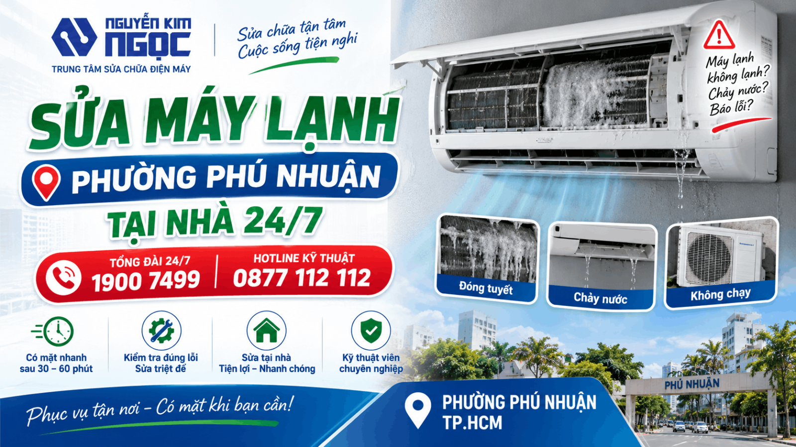 Dịch vụ sửa máy lạnh Phường Phú Nhuận tại nhà