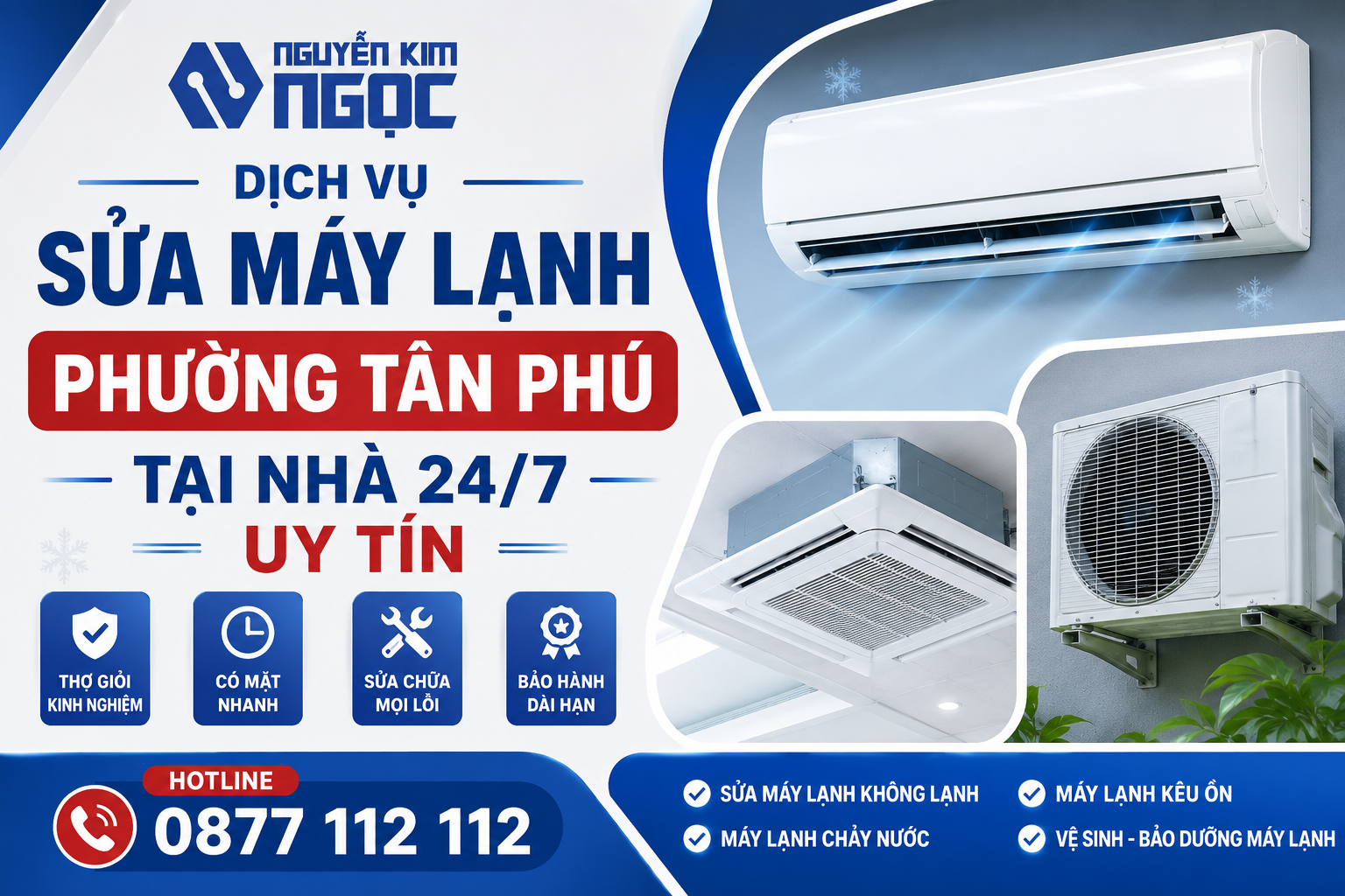 Quy trình sửa máy lạnh tại Phường Tân Phú