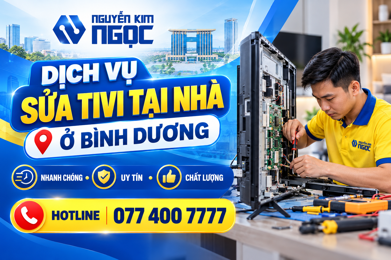 Sửa Tivi Không Lên Hình Tại Bình Dương