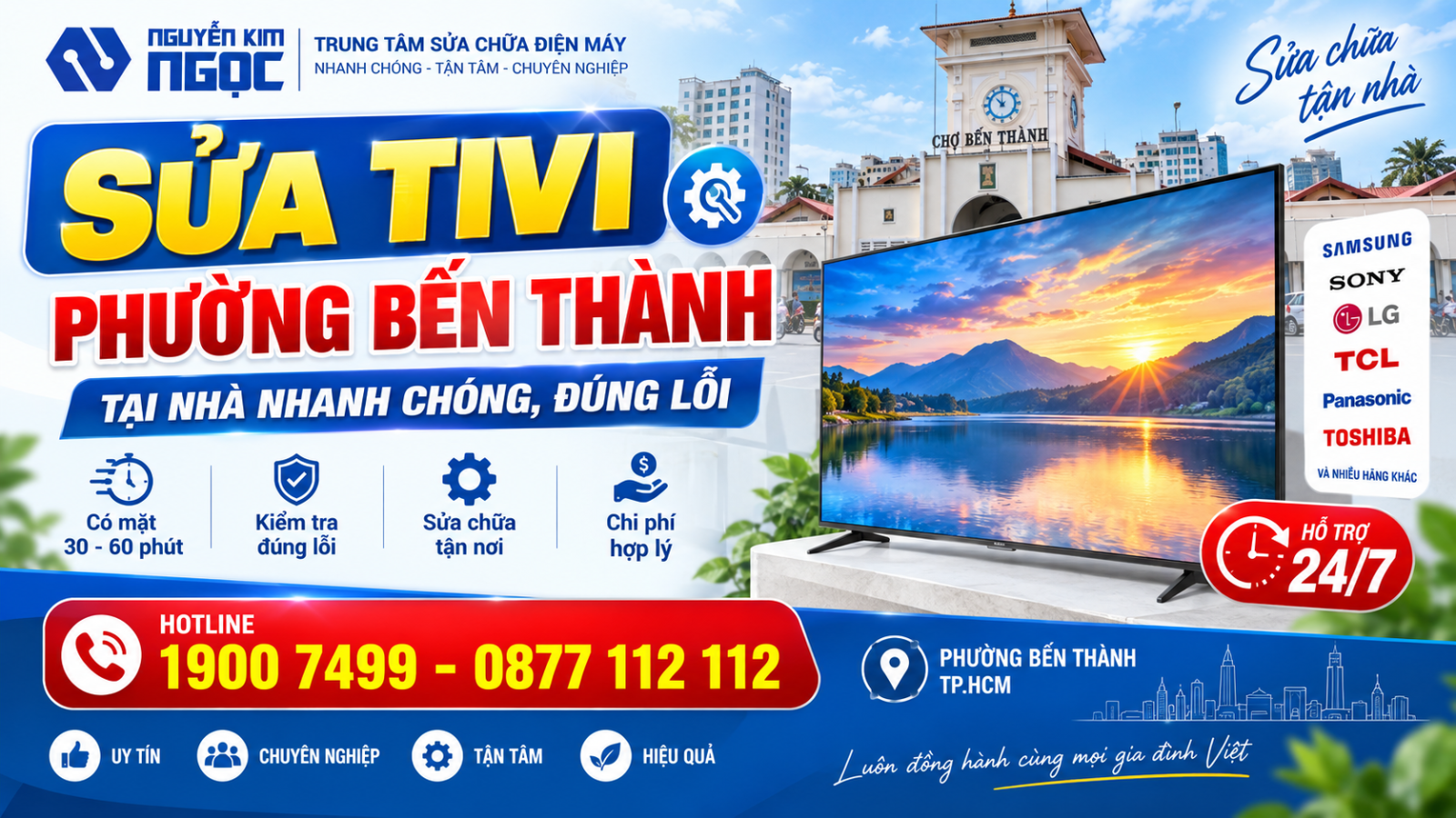Dịch Vụ Sửa Tivi Phường Bến Thành Tại Nhà