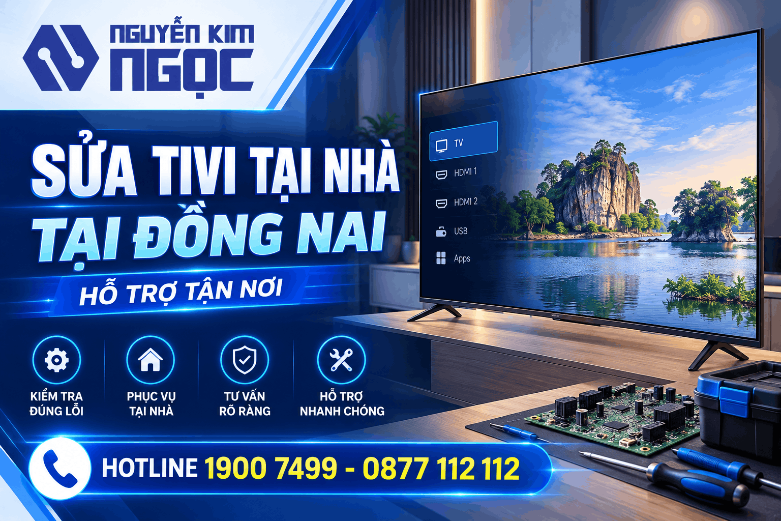 Sửa Tivi Tại Nhà Tại Đồng Nai – Hỗ Trợ Tận Nơi