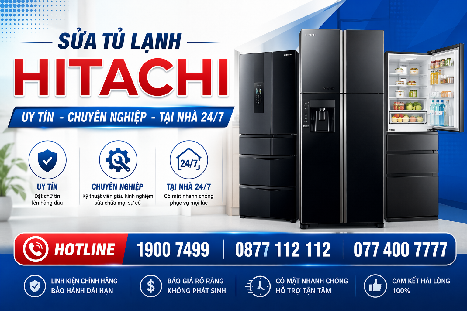 Sửa tủ lạnh Hitachi uy tín