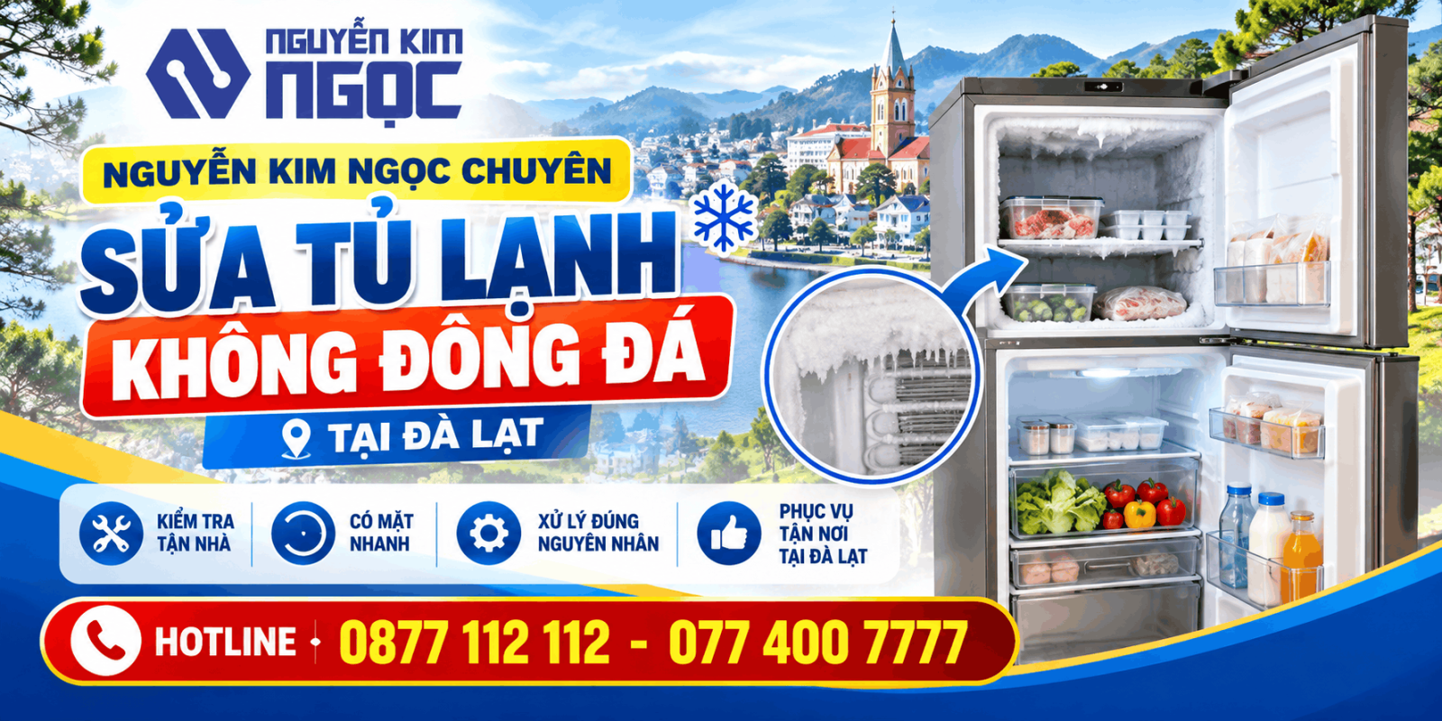 Dịch vụ sửa tủ lạnh tại nhà Nguyễn Kim Ngọc ở Đà Lạt