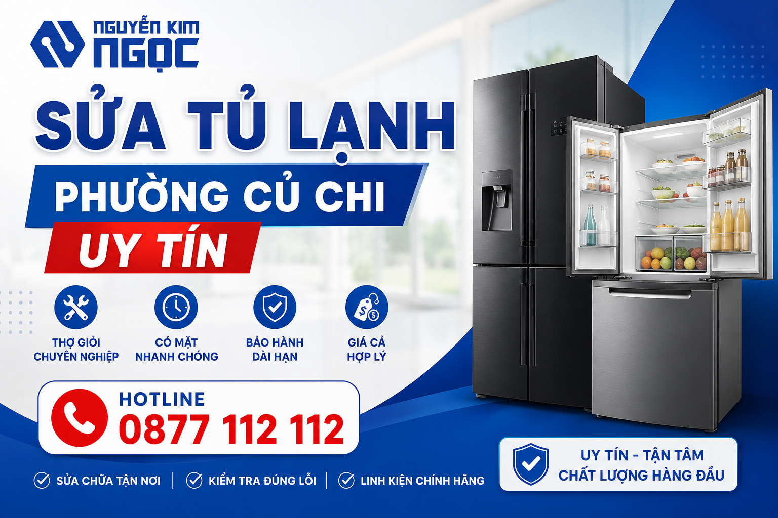 Sửa Tủ Lạnh Phường Củ Chi - Có Mặt Nhanh 24/7