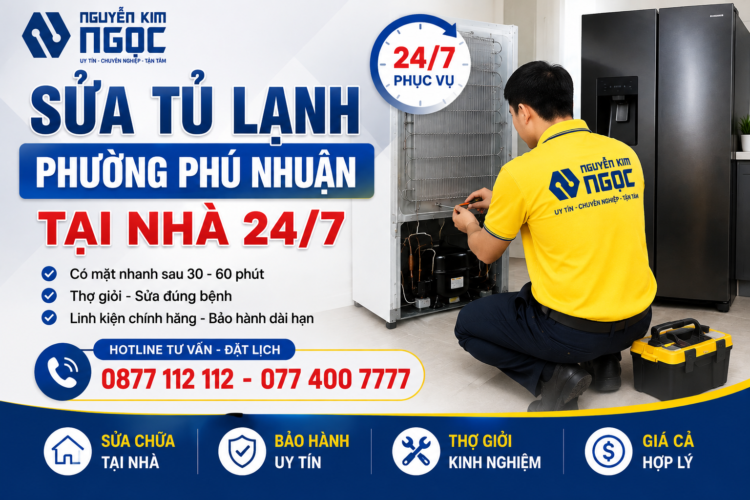 Sửa Tủ Lạnh Phường Phú Nhuận Tại Nhà 24/7