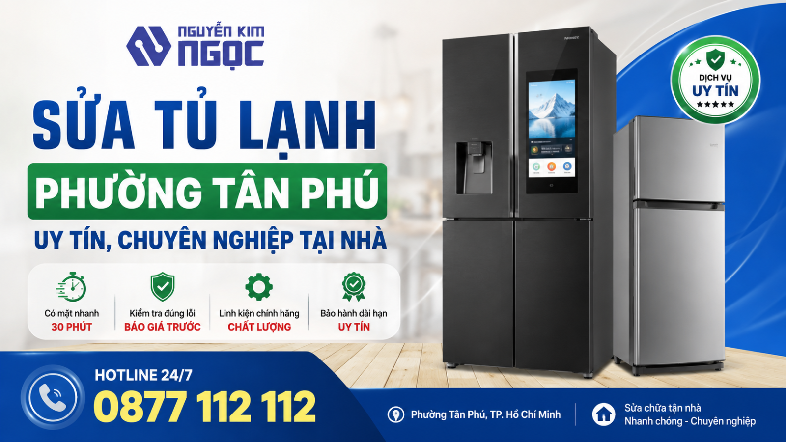 Sửa Tủ Lạnh Phường Tân Phú Uy Tín, Chuyên Nghiệp Tại Nhà