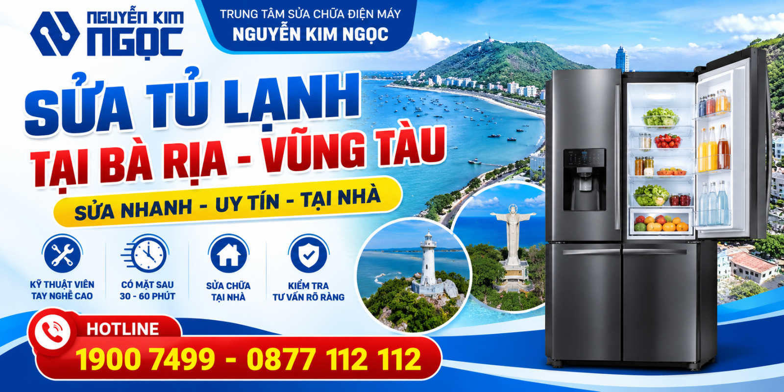 Sửa tủ lạnh tại Bà Rịa - Vũng Tàu. Sửa nhanh, uy tín, tại nhà