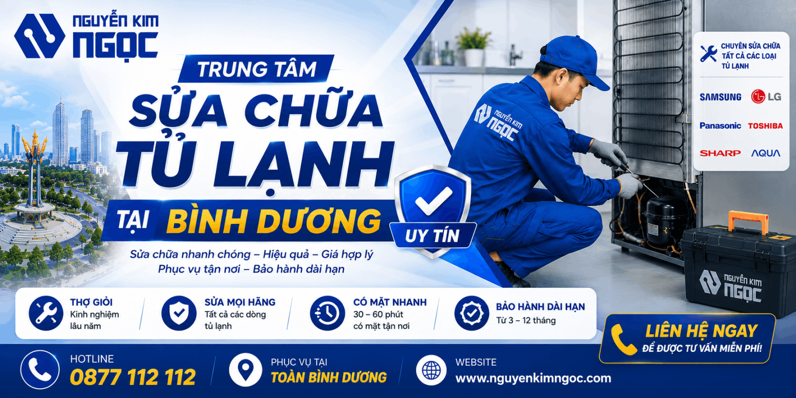 Trung tâm sửa chữa tủ lạnh tại Bình Dương