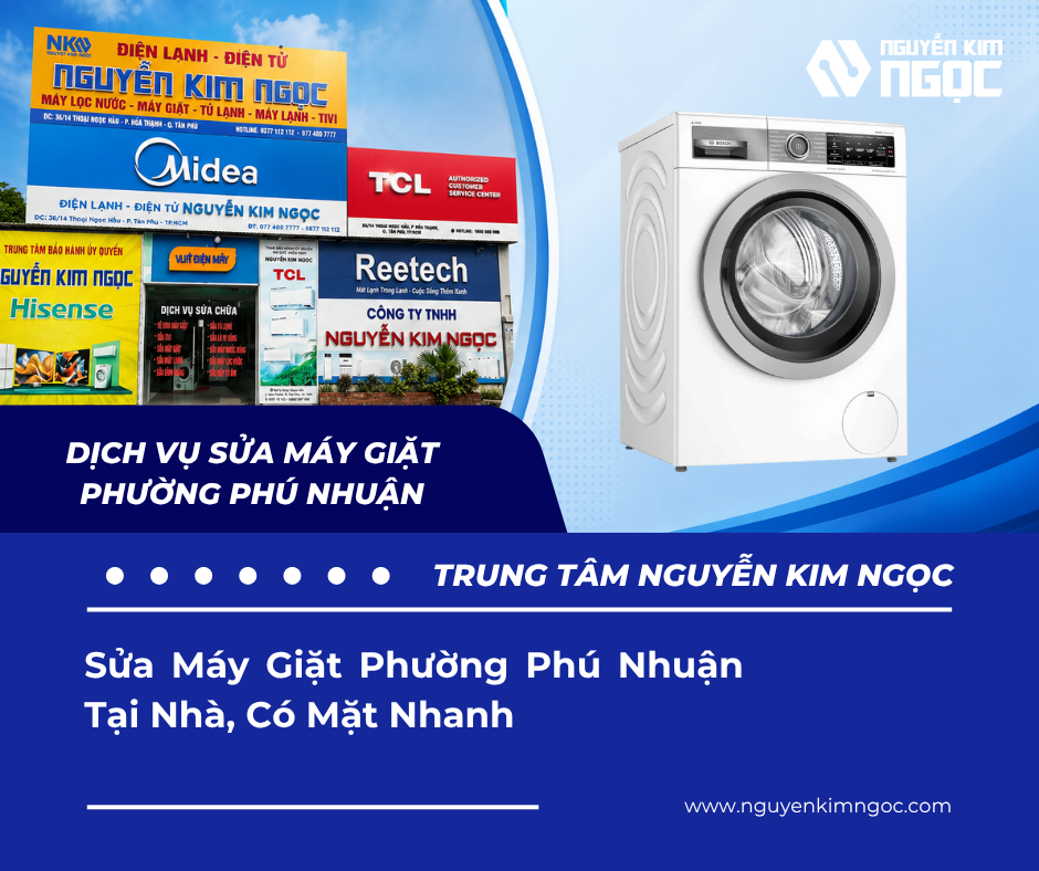Sửa Máy Giặt Phường Phú Nhuận Tại Nhà, Có Mặt Nhanh